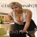 Housewife cooking naked